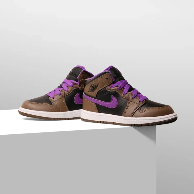 SEPATU JORDAN ANAK WARNA COKLAT UNGU