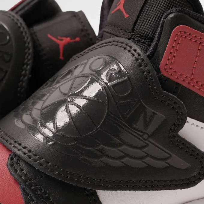 sepatu jordan anak Air Jordan Sky 1 Bred Toe Preschool warna merah hitam