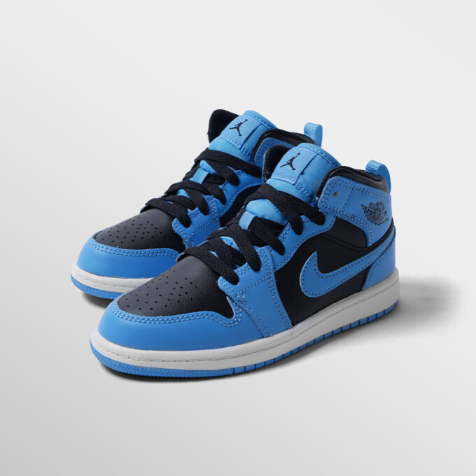 Air Jordan 1 Mid - Black University Blue (PS)