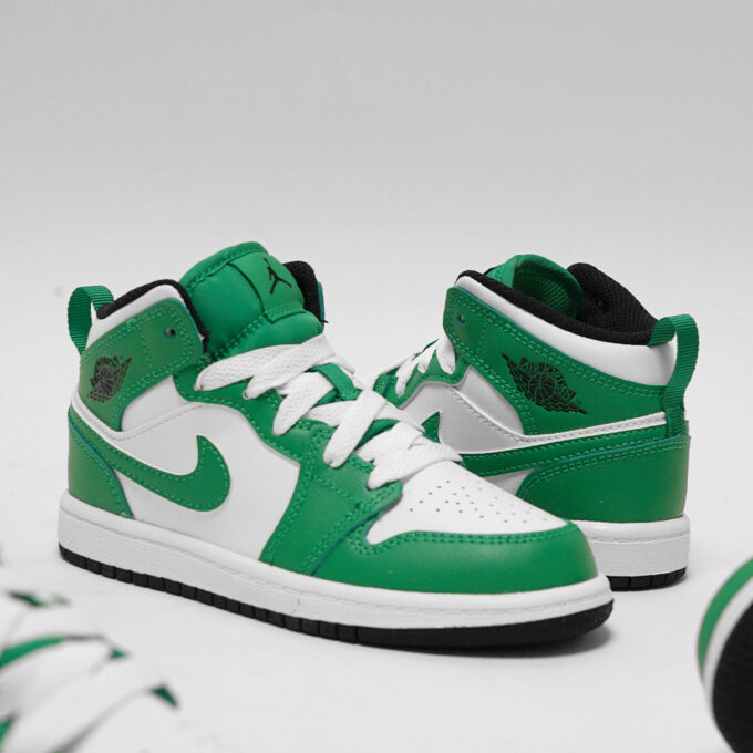 Air Jordan 1 Mid - Lucky Green (PS)