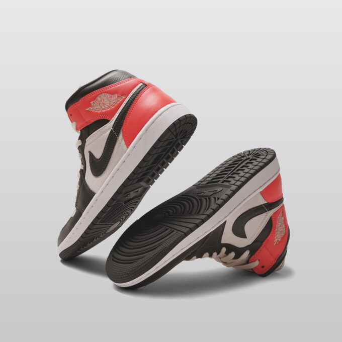 Air Jordan 1 Mid Newsprint Light Orewood Brown (W)