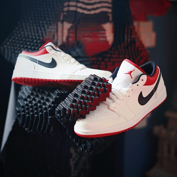 Air Jordan 1 Low White Gym Red (GS)