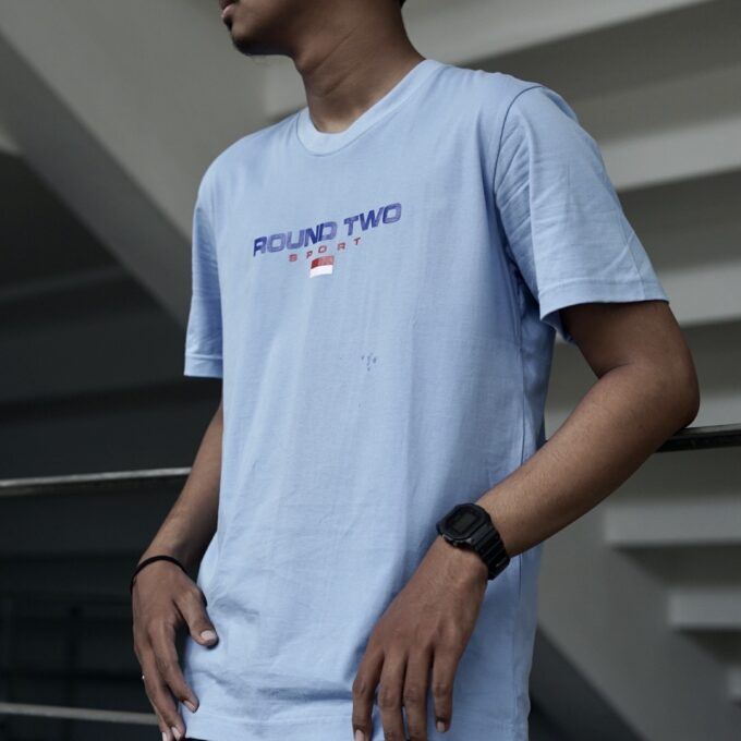 Round Two x USS Merch Tee Sean Wotherspoon Blue