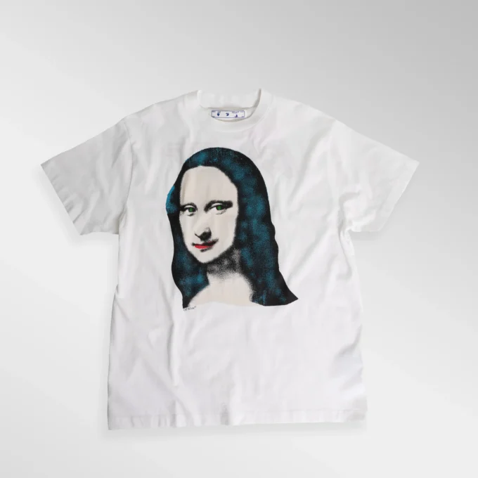Off white Mona Lisa Over T-shirt White tampak depan